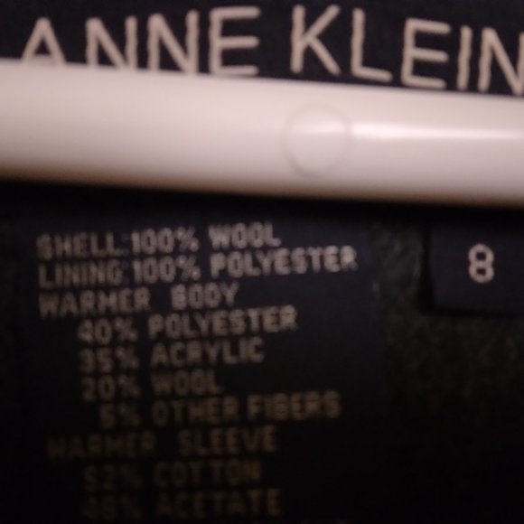 Anne Klein lined  wool trench coat - Picture 3 of 8